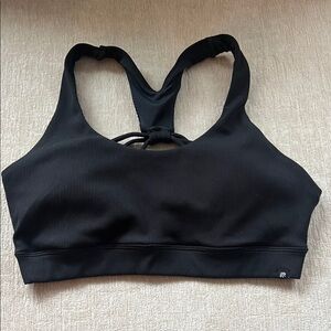 Ribbed Sports Bra with spider back